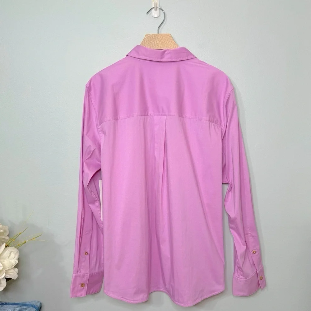 Lululemon Cotton Blend Poplin Button Down Shirt Vitapink Size Large NWT